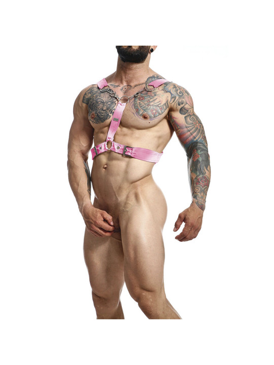 ARNÉS CADENA CRUZADA ROSA CUERO PU TALLA ÚNICA DE LA MARCA MOB