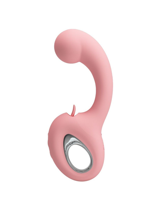 VIBRADOR DOBLE ESTIMULACIÓN PUNTO G Y CLÍTORIS 10 MODOS ROSA DE LA MARCA PRETTY LOVE SMART