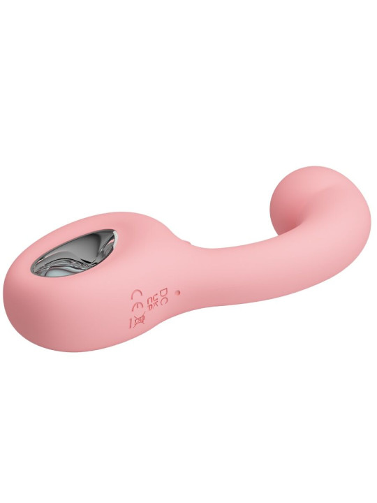 VIBRADOR DOBLE ESTIMULACIÓN PUNTO G Y CLÍTORIS 10 MODOS ROSA DE LA MARCA PRETTY LOVE SMART