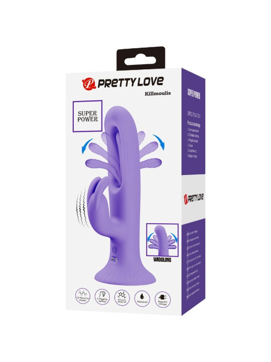 VIBRADOR RABBIT 12 MODOS ESTIMULACIÓN DUAL PRETTY LOVE DE LA MARCA PRETTY LOVE