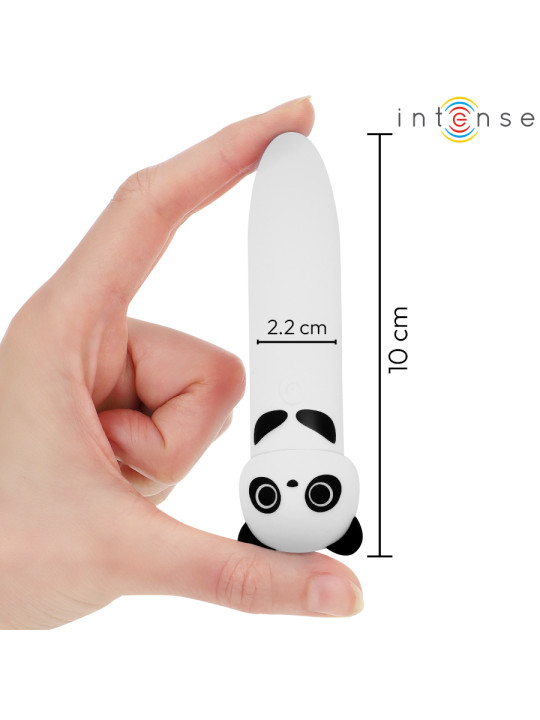 VIBRADOR PANDA RECARGABLE USB 8 MODOS SILICONA MÉDICA DE LA MARCA INTENSE FUN