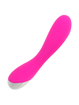 VIBRADOR CURVADO PUNTO G 10 MODOS SILICONA ROSA DE LA MARCA OHMAMA VIBRATORS