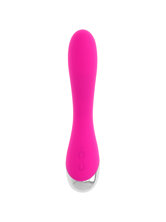 VIBRADOR CURVADO PUNTO G 10 MODOS SILICONA ROSA DE LA MARCA OHMAMA VIBRATORS