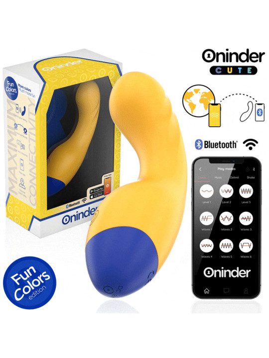 VIBRADOR APP CONTROL REMOTO ONINDER SILICONA MÉDICA DE LA MARCA ONINDER CUTE