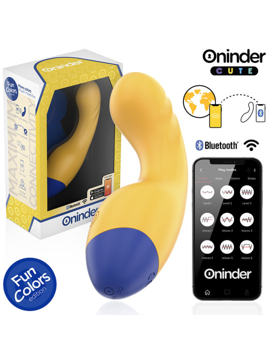 VIBRADOR APP CONTROL REMOTO ONINDER SILICONA MÉDICA DE LA MARCA ONINDER CUTE