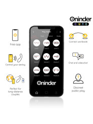 VIBRADOR APP CONTROL REMOTO ONINDER SILICONA MÉDICA DE LA MARCA ONINDER CUTE