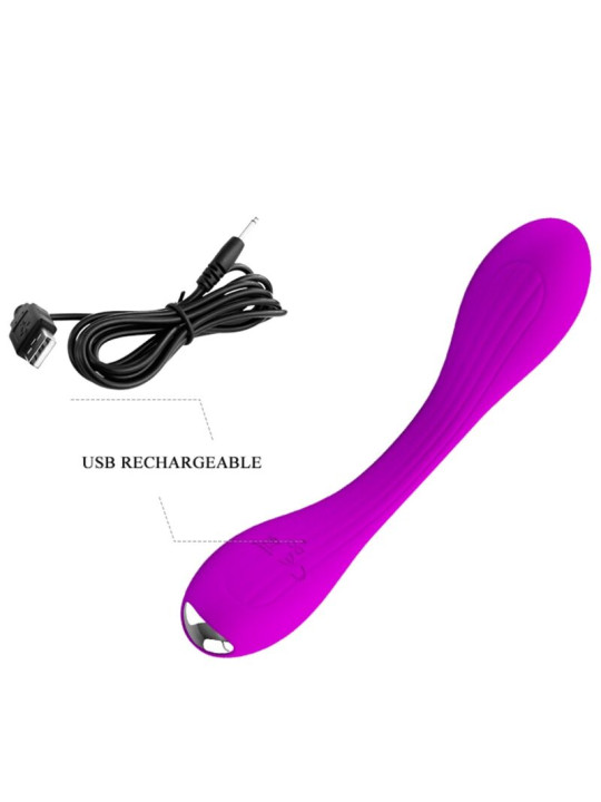 VIBRADOR FLEXIBLE PUNTO G Y CLÍTORIS 12 MODOS DE LA MARCA PRETTY LOVE SMART