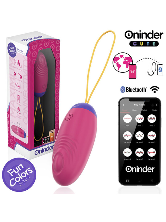 HUEVO VIBRADOR APP CONTROL SILICONA MÉDICO RESISTENTE AGUA DE LA MARCA ONINDER CUTE