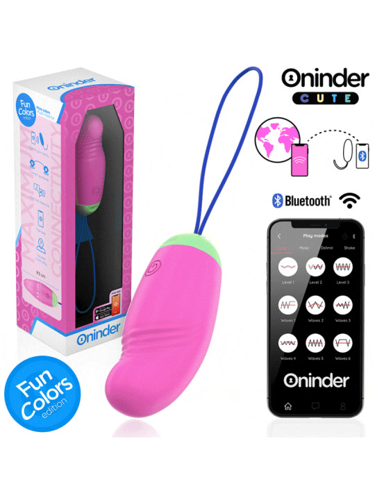 HUEVO VIBRADOR APP CONTROL REMOTO SILICONA MÉDICA 360° DE LA MARCA ONINDER CUTE