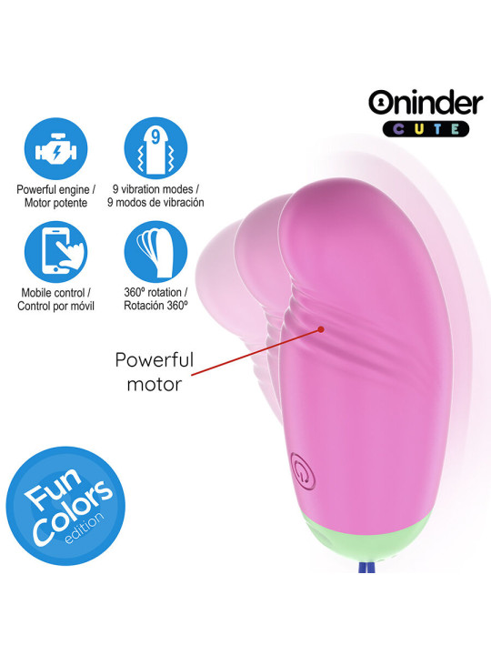 HUEVO VIBRADOR APP CONTROL REMOTO SILICONA MÉDICA 360° DE LA MARCA ONINDER CUTE