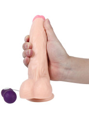 VIBRADOR HOLY DRAGON CONTROL REMOTO SILICONA 20CM SHEQU DE LA MARCA SHEQU