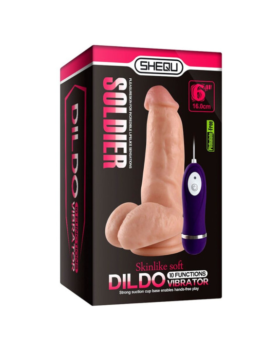 VIBRADOR CONTROL REMOTO SHEQU SOLDIER 16CM SILICONA DE LA MARCA SHEQU