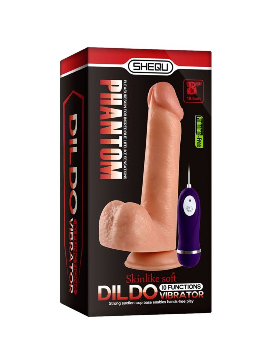 VIBRADOR CONTROL REMOTO INALÁMBRICO SILICONA 20CM SUMERGIBLE DE LA MARCA SHEQU