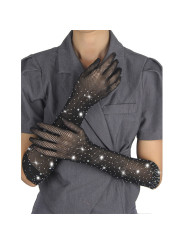GUANTES TRANSPARENTES CON BRILLO NEGRO Y DIAMANTES SUBBLIME DE LA MARCA SUBBLIME ACCESORIES