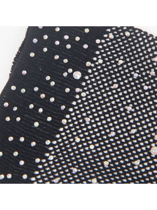 GUANTES TRANSPARENTES CON BRILLO NEGRO Y DIAMANTES SUBBLIME DE LA MARCA SUBBLIME ACCESORIES