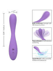 MASAJEADOR VIOLETA 10 VIBRACIONES SILICONA LÍQUIDA DE LA MARCA CALEXOTICS
