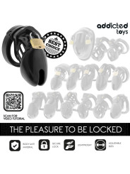 JAULA DE CASTIDAD PENIANA BDSM 10 CM LOCKED FORBIDDEN VAULT DE LA MARCA ADDICTED TOYS LOCKED