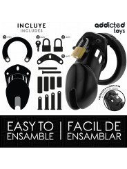 JAULA DE PENE BDSM TALLA M LOCKED OBSIDIAN HOLD DE LA MARCA ADDICTED TOYS LOCKED