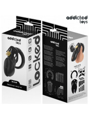 JAULA DE PENE BDSM TALLA M LOCKED OBSIDIAN HOLD DE LA MARCA ADDICTED TOYS LOCKED