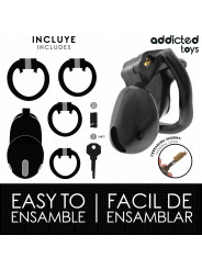 JAULA PENE TALLA S LOCKED MIDNIGHT CELL 4.8 CM BDSM DE LA MARCA ADDICTED TOYS LOCKED