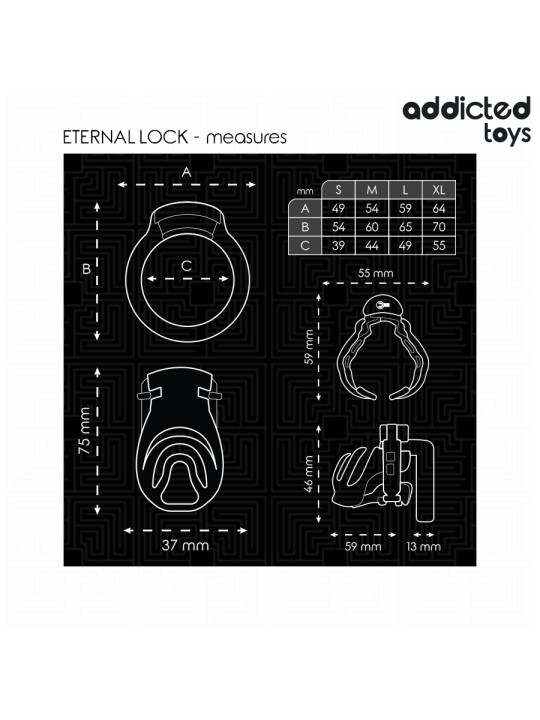 JAULA DE PENE LOCKED 9CM - ALEACIÓN ZINC SIN NÍQUEL DE LA MARCA ADDICTED TOYS LOCKED