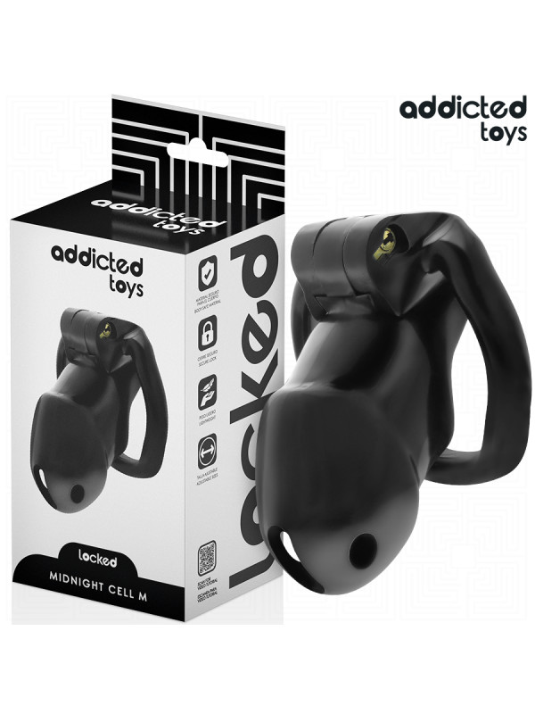 JAULA DE CASTIDAD M BDSM ADDICTED TOYS LOCKED MIDNIGHT CELL DE LA MARCA ADDICTED TOYS LOCKED
