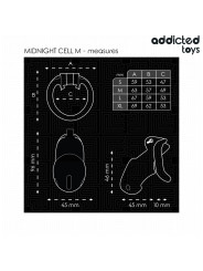 JAULA DE CASTIDAD M BDSM ADDICTED TOYS LOCKED MIDNIGHT CELL DE LA MARCA ADDICTED TOYS LOCKED
