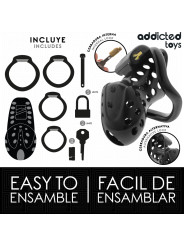 JAULA PENE BDSM HOLLOW 10,5 CM DOMINIO SUMISIÓN DE LA MARCA ADDICTED TOYS LOCKED