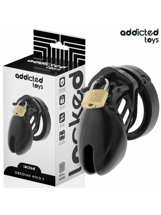 JAULA PENE TALLA S OBSIDIAN HOLD BDSM SUMISIÓN ELEGANTE DE LA MARCA ADDICTED TOYS LOCKED