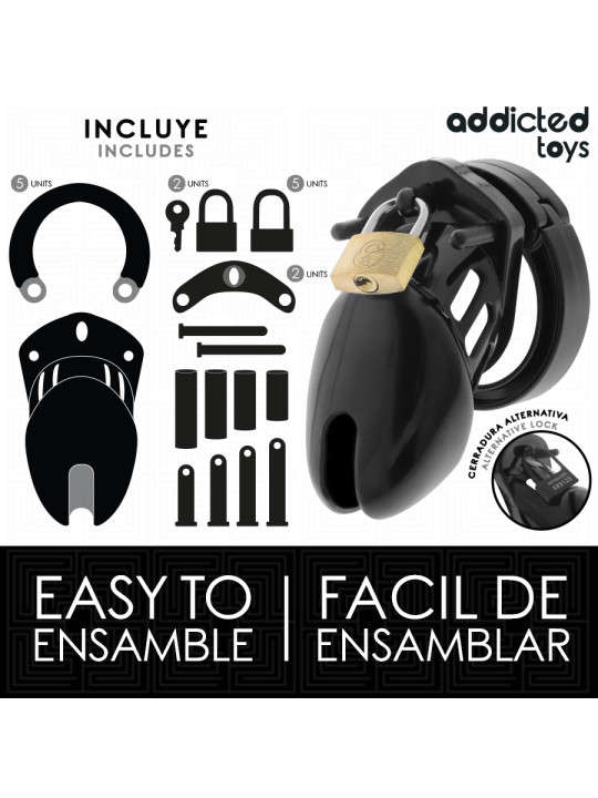 JAULA PENE TALLA S OBSIDIAN HOLD BDSM SUMISIÓN ELEGANTE DE LA MARCA ADDICTED TOYS LOCKED