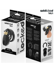 JAULA PENE TALLA S OBSIDIAN HOLD BDSM SUMISIÓN ELEGANTE DE LA MARCA ADDICTED TOYS LOCKED