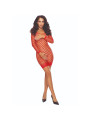 BODYSTOCKING REJILLA ROJO PASSION LENCERÍA SEXY DE LA MARCA PASSION WOMAN BODYSTOCKINGS