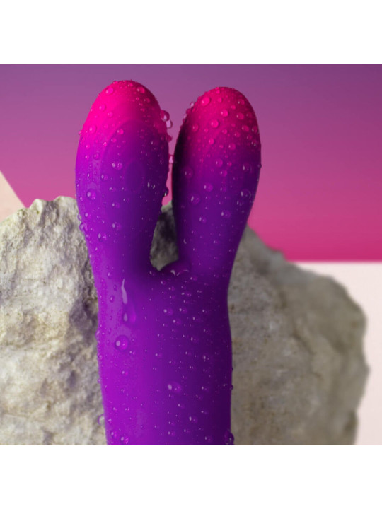VIBRADOR CONEJO FLEXIBLE 10 MODOS SILICONA IMPERMEABLE DE LA MARCA ROCKS-OFF