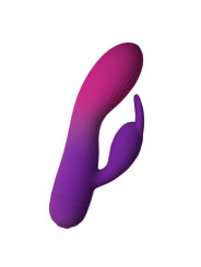 VIBRADOR RABBIT DUAL MOTOR 10 MODOS SILICONA SUAVE MORADO DE LA MARCA ROCKS-OFF