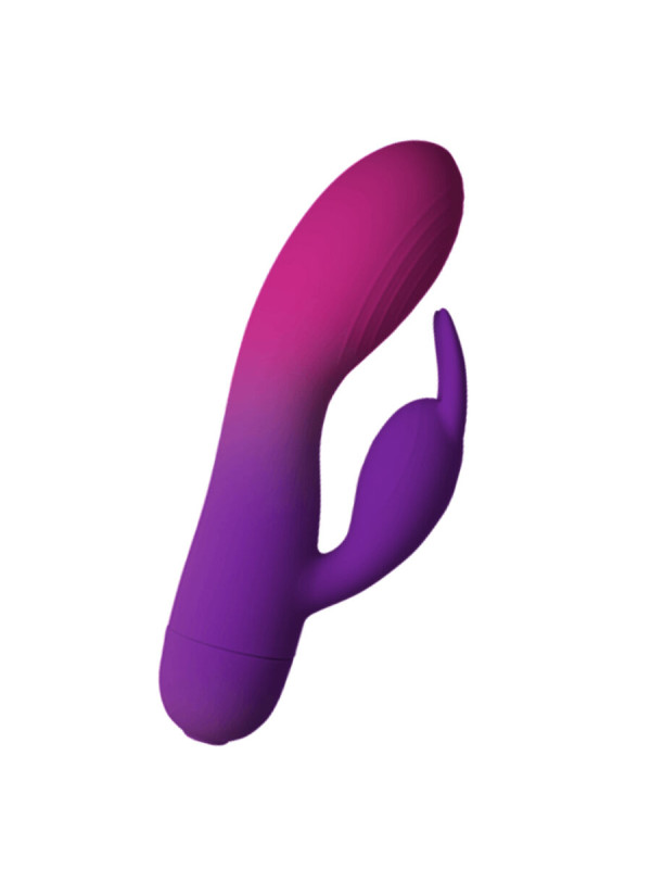 VIBRADOR RABBIT DUAL MOTOR 10 MODOS SILICONA SUAVE MORADO DE LA MARCA ROCKS-OFF