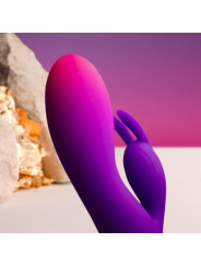 VIBRADOR RABBIT DUAL MOTOR 10 MODOS SILICONA SUAVE MORADO DE LA MARCA ROCKS-OFF
