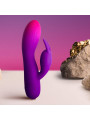 VIBRADOR RABBIT DUAL MOTOR 10 MODOS SILICONA SUAVE MORADO DE LA MARCA ROCKS-OFF