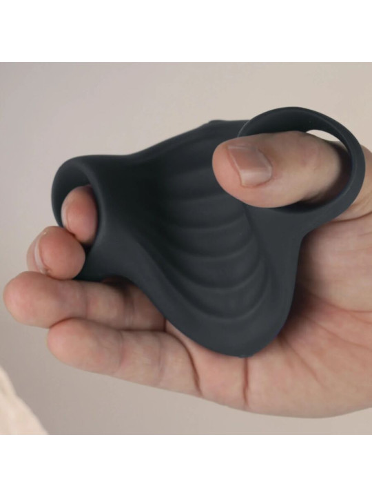 MASTURBADOR VIBRADOR PALM NEGRO ROCKS-OFF FLEXIBLE DE LA MARCA ROCKS-OFF