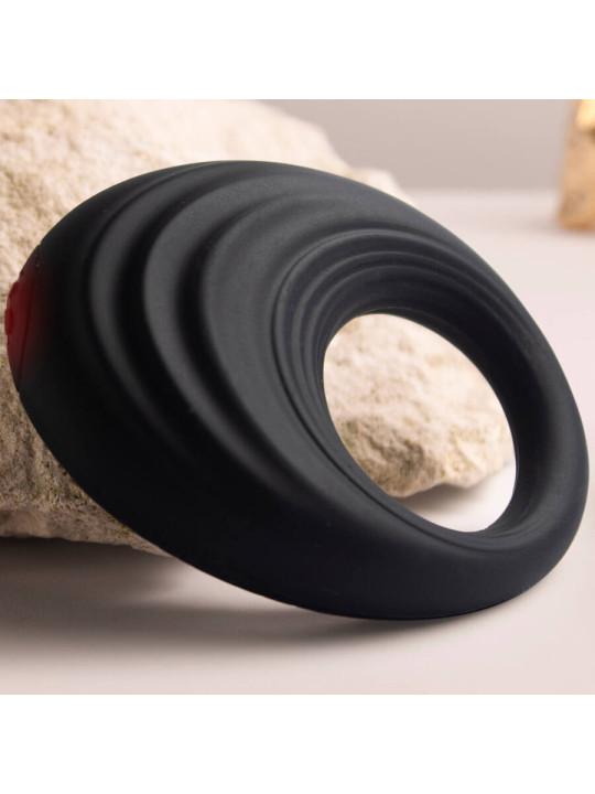 ANILLO VIBRADOR PENE 10 VELOCIDADES SILICONA NEGRO ROCKS-OFF DE LA MARCA ROCKS-OFF