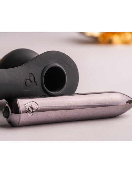 ROCKS-OFF RO-ZEN PRO PLUG ANAL Y ANILLO VIBRADOR NEGRO DE LA MARCA ROCKS-OFF