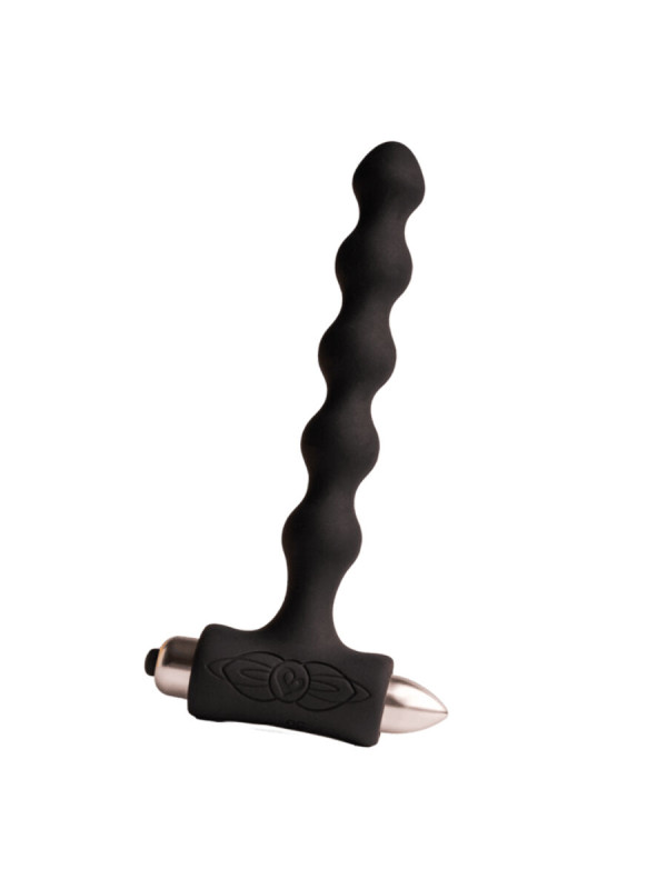 PLUG ANAL VIBRADOR PERLAS SILICONA 7 MODOS IMPERMEABLE DE LA MARCA ROCKS-OFF
