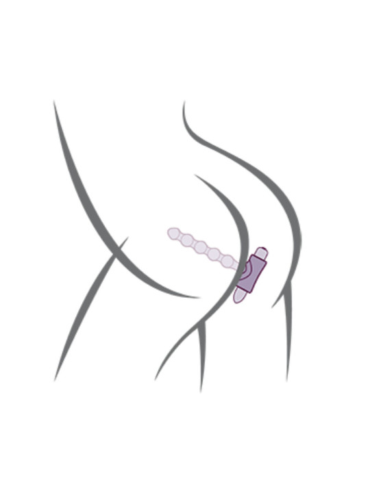 PLUG ANAL VIBRADOR PERLAS SILICONA 7 MODOS IMPERMEABLE DE LA MARCA ROCKS-OFF