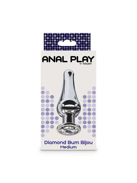 PLUG ANAL DIAMANTE ALUMINIO TOYJOY BIJOU MEDIANO DE LA MARCA TOYJOY