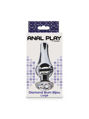 PLUG ANAL METÁLICO CON JOYA DIAMANTE ALUMINIO DE LA MARCA TOYJOY
