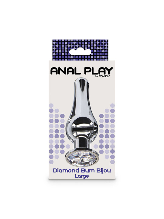 PLUG ANAL METÁLICO CON JOYA DIAMANTE ALUMINIO DE LA MARCA TOYJOY