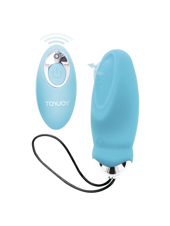 VIBRADOR HUEVO AZUL CONTROL REMOTO 8 MODOS SILICONA DE LA MARCA TOYJOY