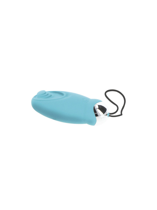 VIBRADOR HUEVO AZUL CONTROL REMOTO 8 MODOS SILICONA DE LA MARCA TOYJOY