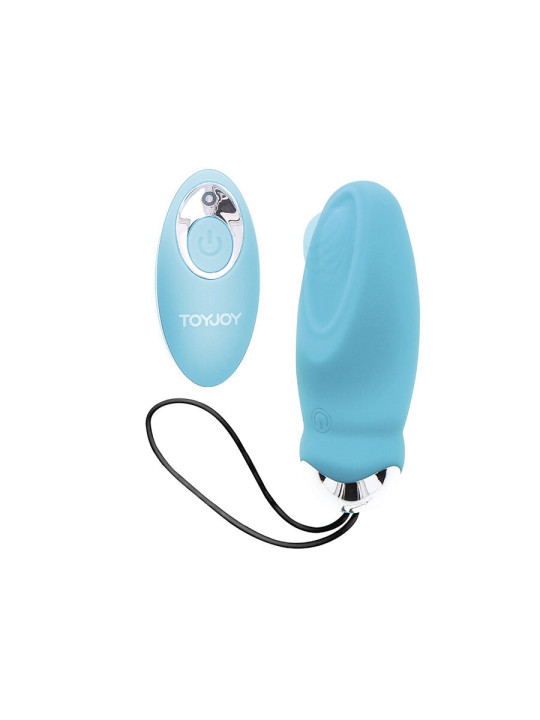 VIBRADOR HUEVO AZUL CONTROL REMOTO 8 MODOS SILICONA DE LA MARCA TOYJOY