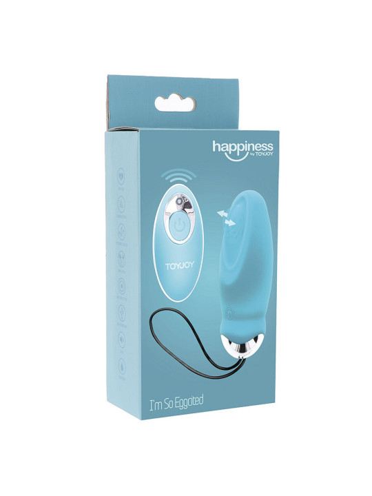 VIBRADOR HUEVO AZUL CONTROL REMOTO 8 MODOS SILICONA DE LA MARCA TOYJOY
