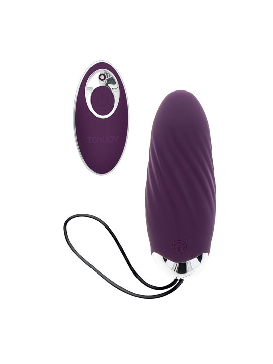 VIBRADOR HUEVO REMOTO 8 MODOS SILICONA SUAVE MORADO DE LA MARCA TOYJOY